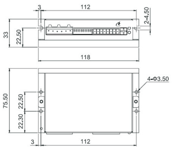 數(shù)字型步進(jìn)電機(jī)驅(qū)動(dòng)器安裝尺寸